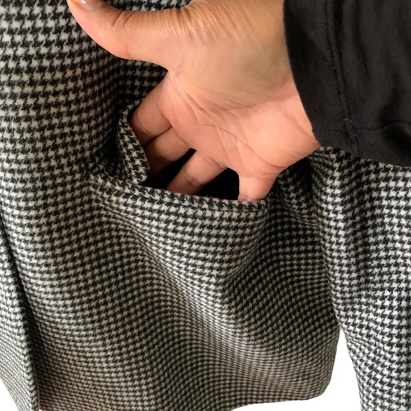 Plaid Loose Fit Houndstooth Single Breasted Wool Blend Blazer XL - Picture 6 of 16